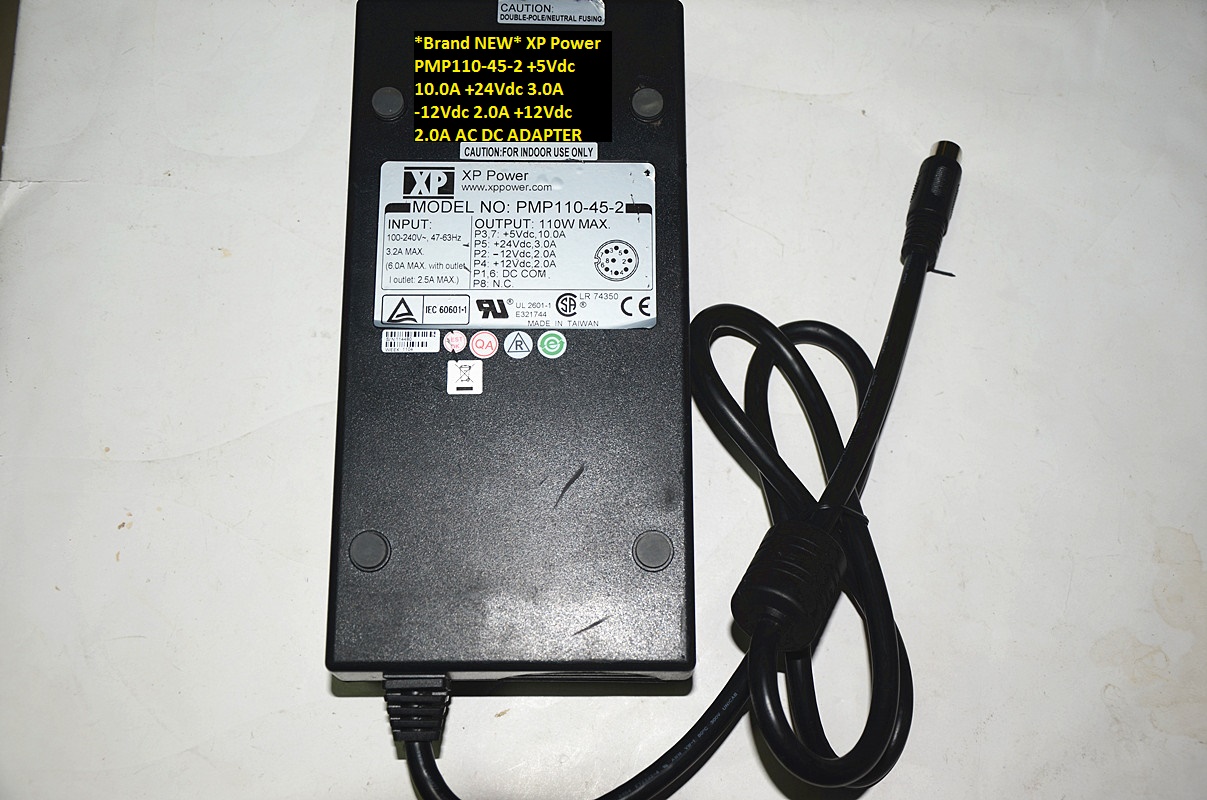 *Brand NEW* 8pin XP Power PMP110-45-2 +12Vdc 2.0A +5Vdc 10.0A +24Vdc 3.0A -12Vdc 2.0A AC DC ADAPTER